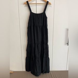 Black Maxi The Drop Dress with Pockets